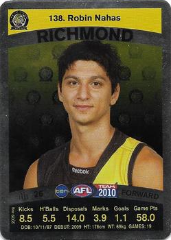2010 Team Zone AFL Team - Silver #138 Robin Nahas Front
